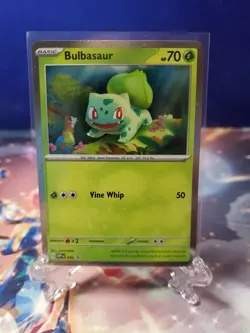 Bulbasaur SVP046 Scarlet & Violet Black Star Promo Holo SWIRL Pokemon TCG - Image 1