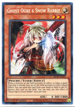 Ghost Ogre & Snow Rabbit - MP22-EN255 - Prismatic Secret Rare 1st Edition Yugioh - Image 1