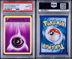 POKEMON PSA 10 ENERGIA PSYCHIC 101/102 SET BASE 1st ITALIANO 2000 POP 12!🌍 - Image 3