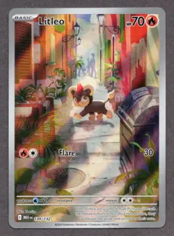 Pokemon Litleo 139/132 Illustration Rare Mega Evolution - Image 1