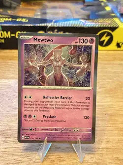 Mewtwo 150/165 Rare 151 Pokemon Holo Near Mint - Image 1