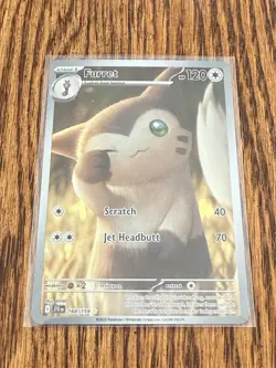 Furret 168/159 Sv09: Journey Together Holo Mint Pokemon Rare Illustration - Image 1