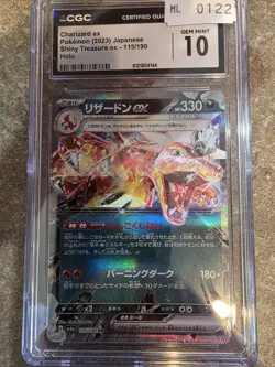 Pokemon TCG Charizard ex 115/190 Shiny Treasure EX Holo CGC 10 Japanese - Image 1
