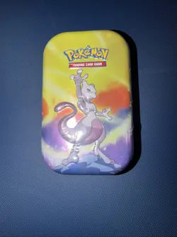 Pokemon TCG Kanto Power MewTwo Mini Tin - Two Booster Packs - New And Sealed - Image 1