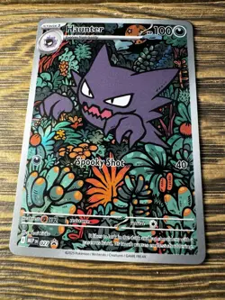 2025 Pokemon MEP EN Haunter #027 Illustration Rare Promo Spooky Shot NM - Image 1