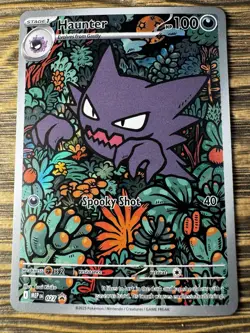 2025 Pokemon MEP EN Haunter #027 Illustration Rare Promo Spooky Shot NM - Image 2