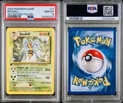 POKEMON PSA 10 BEEDRILL 17/102 SET BASE 1st PRIMA EDIZIONE ITALIANO 2000 POP 14 - Image 3