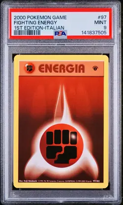 POKEMON PSA 9 ENERGIA FIGHTING 97/102 SET BASE 1st EDIZIONE ITALIANO 2000! - Image 1