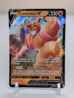 Conkeldurr V 040/078 White Star Rare Rainbow Holo Pokemon Go 2022 NM - Image 1
