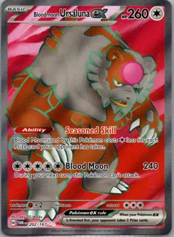 Bloodmoon Ursaluna ex 202/167 Ultra Rare Twilight Masquerade Pokemon Holo NM - Image 1