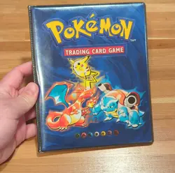 Wizards of the Coast Pokemon TCG 4-Pocket Blue Album Binder Top Loading Plastic - Image 1