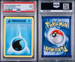 POKEMON PSA 9 ENERGIA WATER 102/102 SET BASE 1st EDIZIONE ITALIANO 2000 LOW POP - Image 3