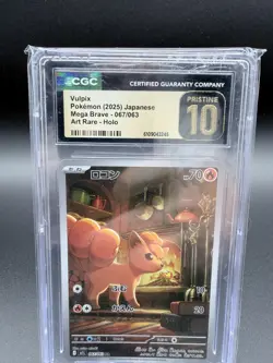 🔥 Pokemon Vulpix 067/063 Art Rare – Mega Brave Art CGC Pristine 10 (Japanese) - Image 3