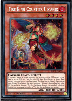 Fire King Courtier Ulcanix - ROTA-EN098 - Secret Rare - 1st Edition Yugioh - Image 1