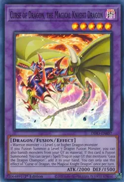 DIFO-EN097 Curse of Dragon the Magical Knight Dragon Super Rare 1st Ed NM YuGiOh - Image 1