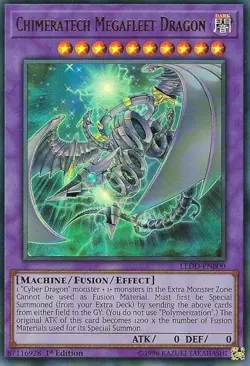 LEDD-ENB00 CHIMERATECH MEGAFLEET DRAGON 1ST EDITION ULTRA RARE NM YuGiOh TCG - Image 1