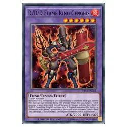 CT13-EN005 D/D/D FLAME KING GENGHIS SUPER RARE LTD EDITION NM YuGiOh TCG - Image 1