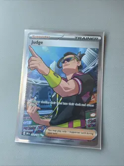 Judge 222/182 Pokemon Destined Rivals Full Art Secret Rare Card NM/M Condition - Image 1