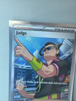 Judge 222/182 Pokemon Destined Rivals Full Art Secret Rare Card NM/M Condition - Image 5