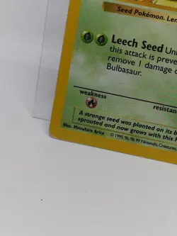 BULBASAUR Non Holo 44/102 Shadowless Base Set Pokemon Card - Image 2