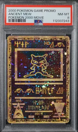 2000 Pokemon Ancient Mew PSA 8 NM-MT Pokemon Movie Game Promo Double Holo Card - Image 1