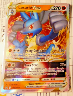 Pokemon Francais Card Holo Carte Lucario Vstar SWSH214 Promo FR Mint 2022 - Image 1