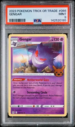POKEMON PSA 9 GENGAR HOLO 066/196 TRICK OR TRADE ENGLISH 2023! - Image 1