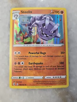 2021 POKEMON FUSION STRIKE STEELIX 139/264 HOLO (RARE) - Image 1