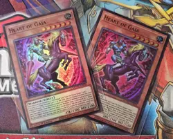 Yu-Gi-Oh! TCG 2x Heart of Gaia MZMU-EN033 1st Edition Super Rare - Image 1
