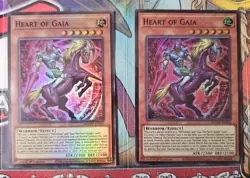 Yu-Gi-Oh! TCG 2x Heart of Gaia MZMU-EN033 1st Edition Super Rare - Image 2