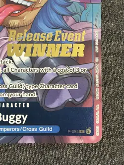 One Piece Buggy Gold Stamped Pre-Release Winner Promo P-084 - Image 5