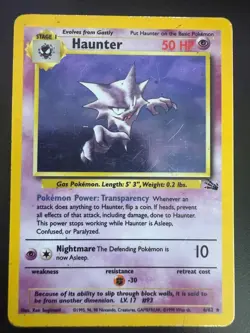 Haunter #6 Fossil Set Vintage Pokemon Card MP Ken Sugimori - Image 2