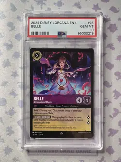 PSA 10 Belle - Accomplished Mystic #36 Disney Lorcana Ursula's Return POP 1! - Image 1