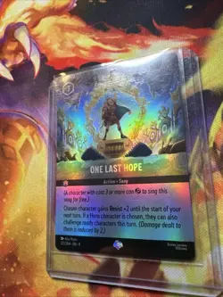 One Last Hope 222/204 Disney Lorcana Foil Mint Condition Never Played Amazing - Image 3