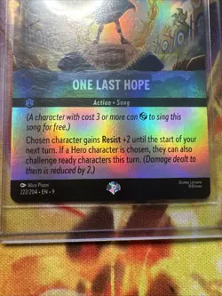 One Last Hope 222/204 Disney Lorcana Foil Mint Condition Never Played Amazing - Image 5