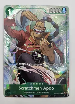 Bandai One Piece CCG Scratchmen Apoo EB01-015 Holo Character Card EB01 - Image 1