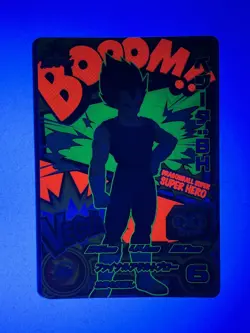 Vegeta Super Dragon Ball Heroes Booom CP Glow Card UGM1-SCP3 Glow In The Dark - Image 3