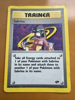 Pokemon TCG WOTC Sabrina Trainer Gym Challenge Holo Card 20/132 2000 HP - Image 1