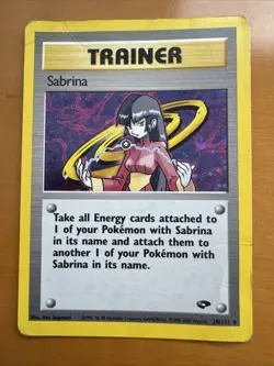 Pokemon TCG WOTC Sabrina Trainer Gym Challenge Holo Card 20/132 2000 HP - Image 2