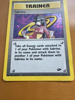 Pokemon TCG WOTC Sabrina Trainer Gym Challenge Holo Card 20/132 2000 HP - Image 4