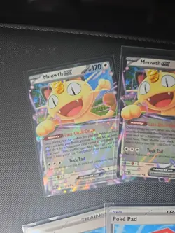 Pokemon TCG Meowth EX and Pokepad 6 Card Lot Near Mint - Image 2