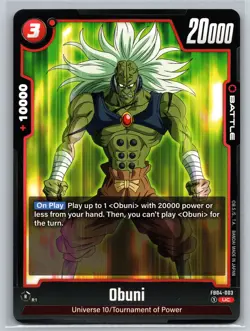 Dragon Ball Super Card Game Obuni FB04-003 UC Fusion World Universe 10 Battle - Image 1