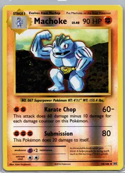 Machoke 58/108 Reverse Holo XY - Evolutions - Pokemon Card - NM - Image 1
