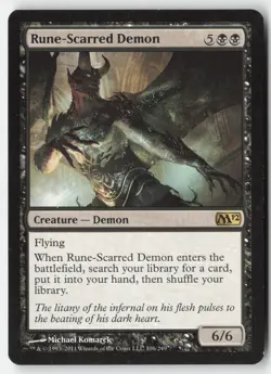 MTG - Rune-Scarred Demon #106 - Regular - M12 Magic 2012 - Image 1