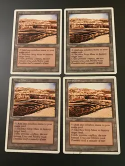 MTG 4th Edition Strip Mine (x4) playset LP/MP - Image 1