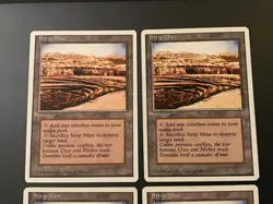 MTG 4th Edition Strip Mine (x4) playset LP/MP - Image 2
