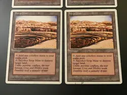 MTG 4th Edition Strip Mine (x4) playset LP/MP - Image 3