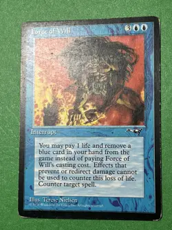 **Force of Will** ~Alliances~ Magic the Gathering, Heavy Play (HP) - Image 2