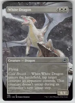 White Dragon (Borderless) Normal U Adventures in the Forgotten Realms 288 NM - Image 1