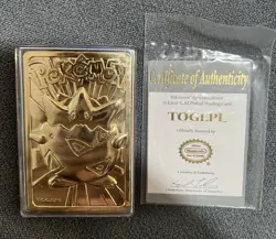 1999 Pokemon Togepi 23K Gold-Plated Trading Card w/ Certificate - BK Promo - Image 1